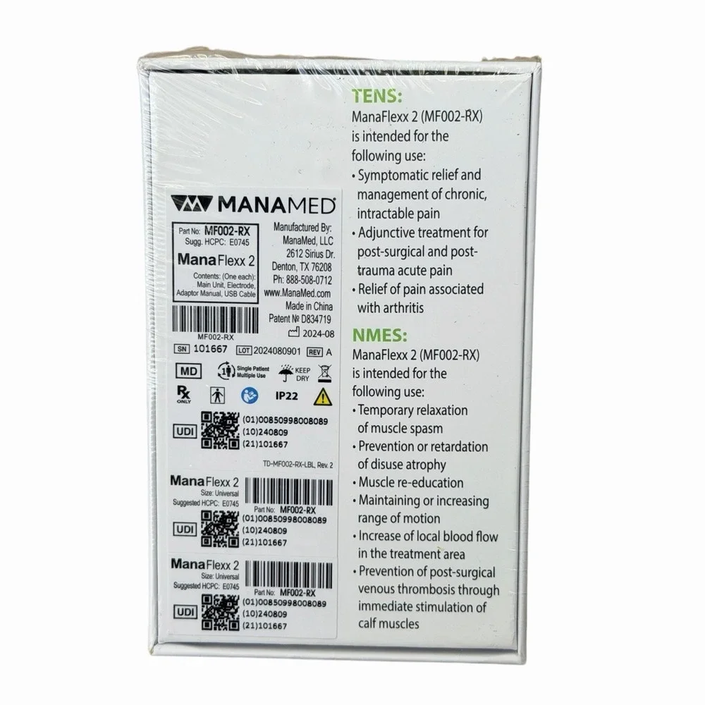 ManaMed ManaFlexx 2 MF002-RX Muscle‎ Stimulation Device NEW Fast Shipping